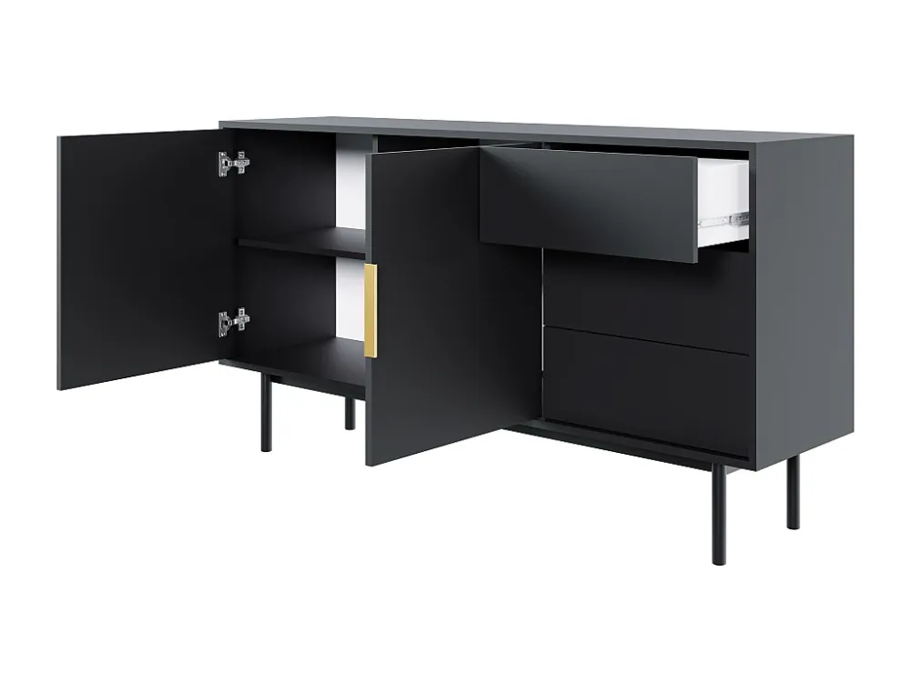 Dressoir VIVA SB154 2D3D 154x39x82 Zwart