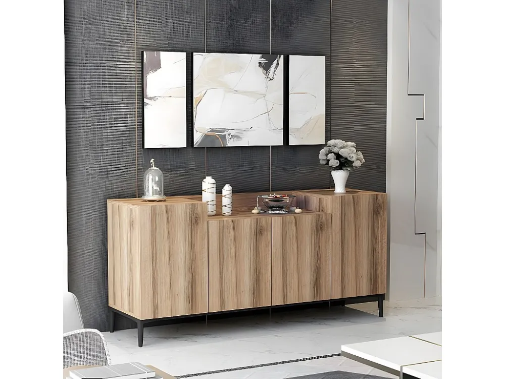 Annalisa Multifunctioneel Kabinet, Walnoot, 160x42x75 cm, EPIKASA