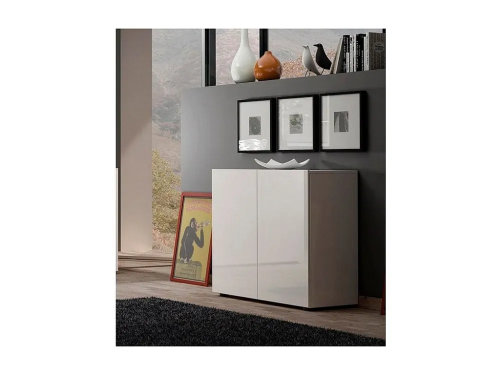 Buffet de Salon Mister, Blanc, 90x79x38 cm, EPIKASA