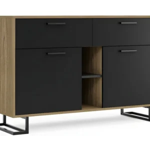 Multifunctionele Kast Full Moon - Zwart - 140x45x90 cm - EPIKASA