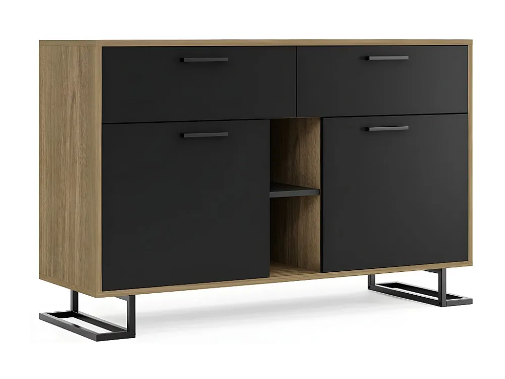 Multifunctionele Kast Full Moon - Zwart - 140x45x90 cm - EPIKASA