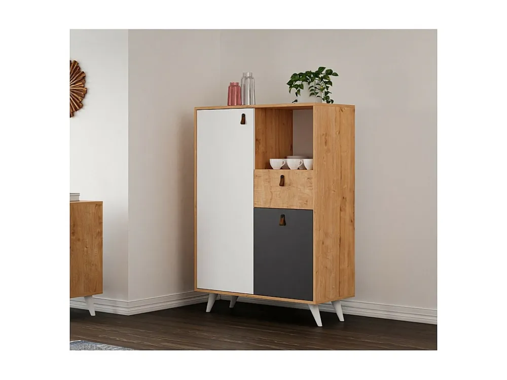 Multifunctionele Kast Pera - Eik - 100x45x140 cm - EPIKASA
