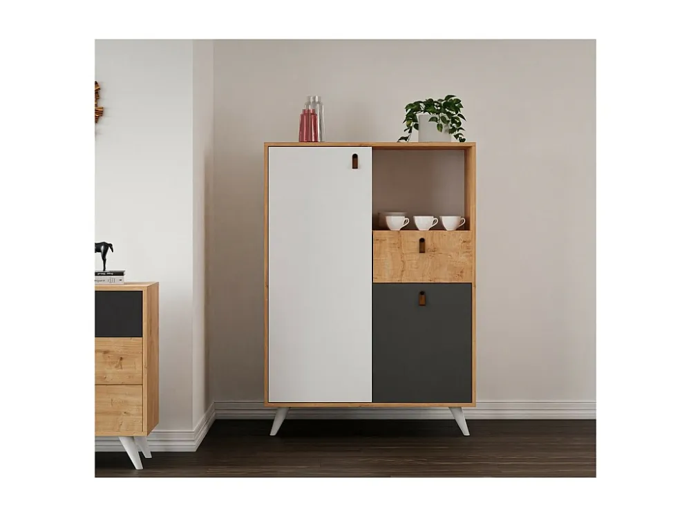 Multifunctionele Kast Pera - Eik - 100x45x140 cm - EPIKASA