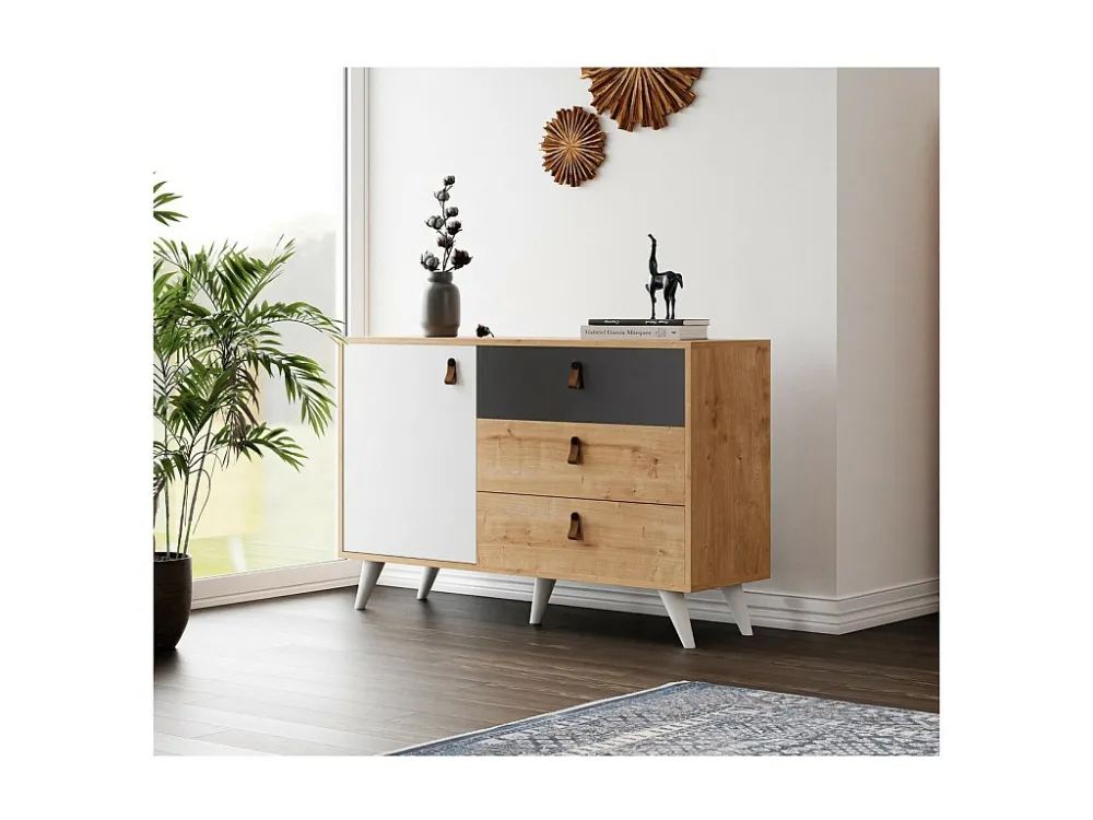 Multifunctionele Kast Pera - Eik - 120x36,5x77 cm - EPIKASA