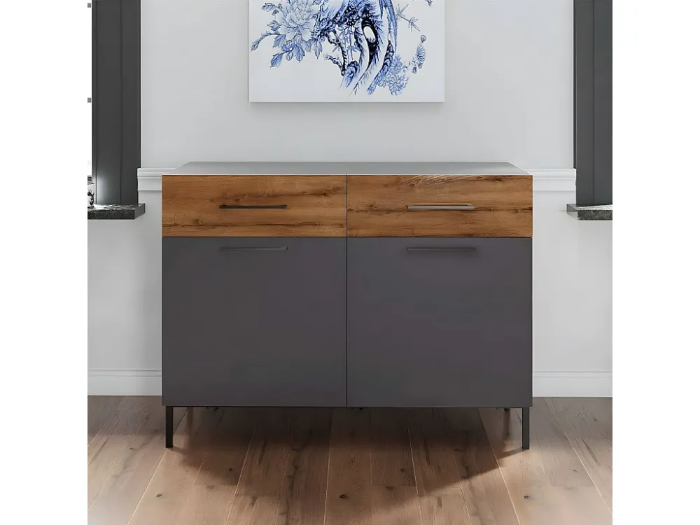 Multifunctionele Kast Volga - Antraciet - 120x50x90 cm - EPIKASA