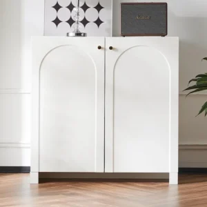 Dressoir - 2 deuren met verstelbare planken - Wit ModernLuxe