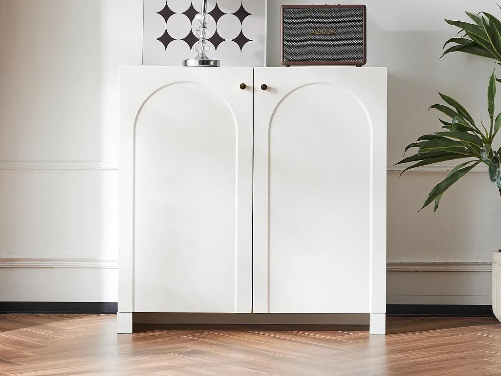 Dressoir - 2 deuren met verstelbare planken - Wit ModernLuxe