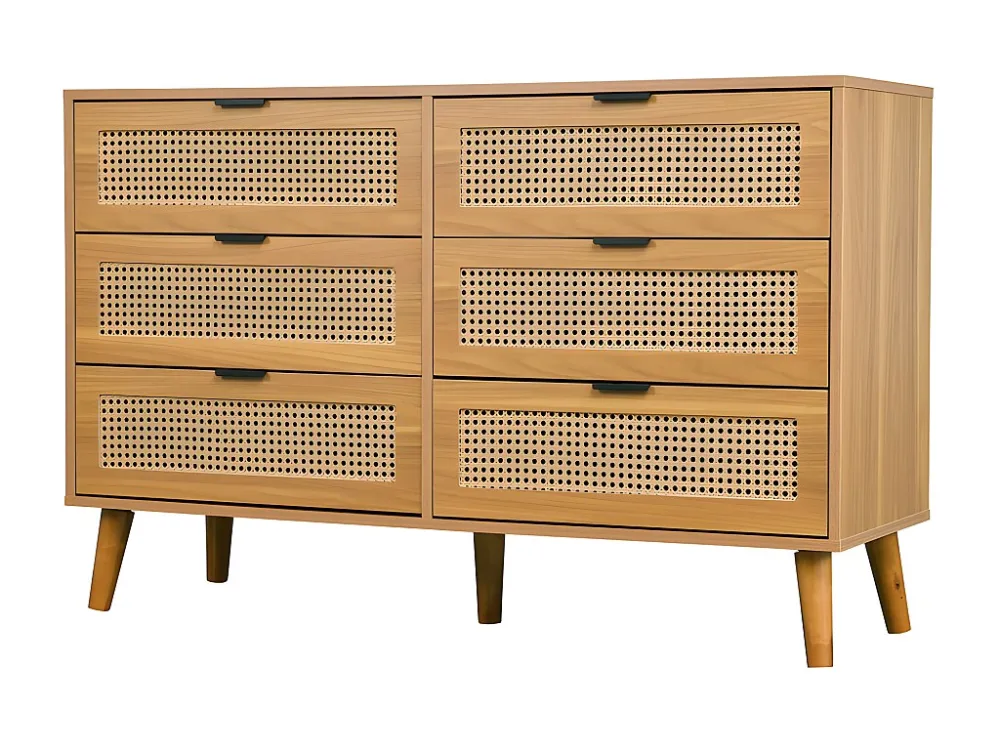Laag dressoir - met 6 lades - Naturel ModernLuxe