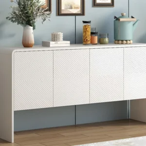 MDF dressoir - met hoogte verstelbare planken - WIT ModernLuxe
