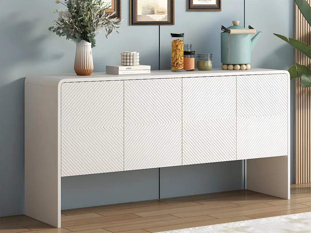 MDF dressoir - met hoogte verstelbare planken - WIT ModernLuxe