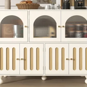 Modern dressoir - 4 vakken - MDF - Wit ModernLuxe