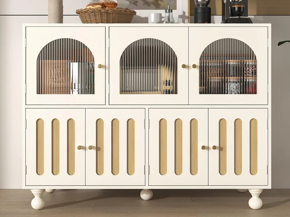 Modern dressoir - 4 vakken - MDF - Wit ModernLuxe