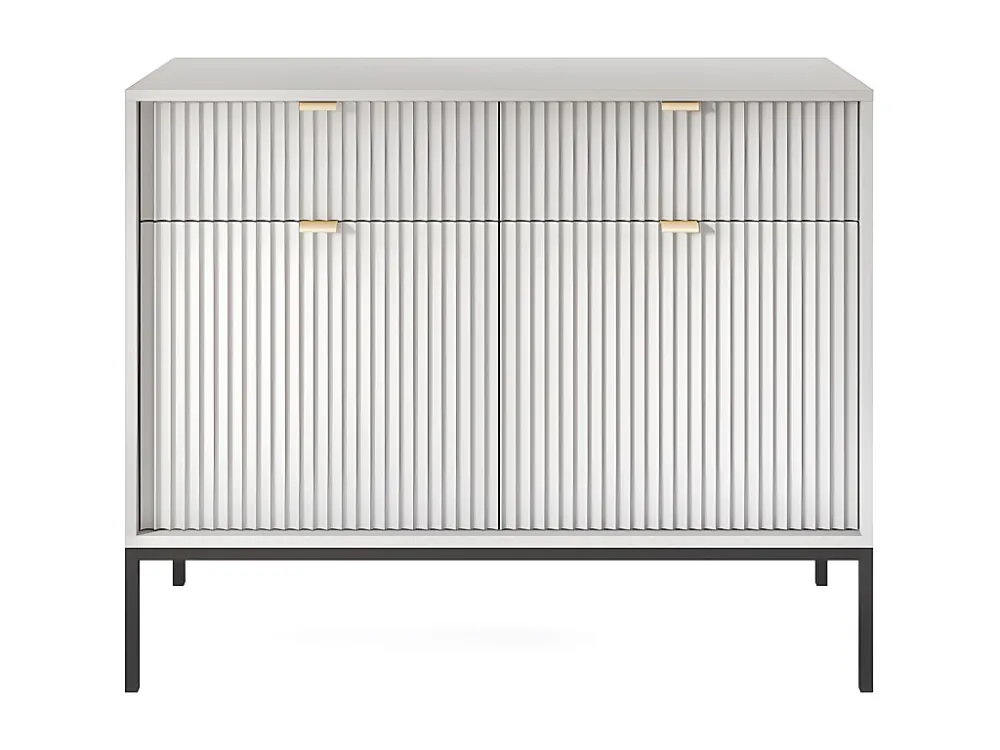 Dressoir met 2 deuren en 2 laden - Grijs - LIOUBA - Koop nu eenvoudig en goedkoop online PASCAL MORABITO