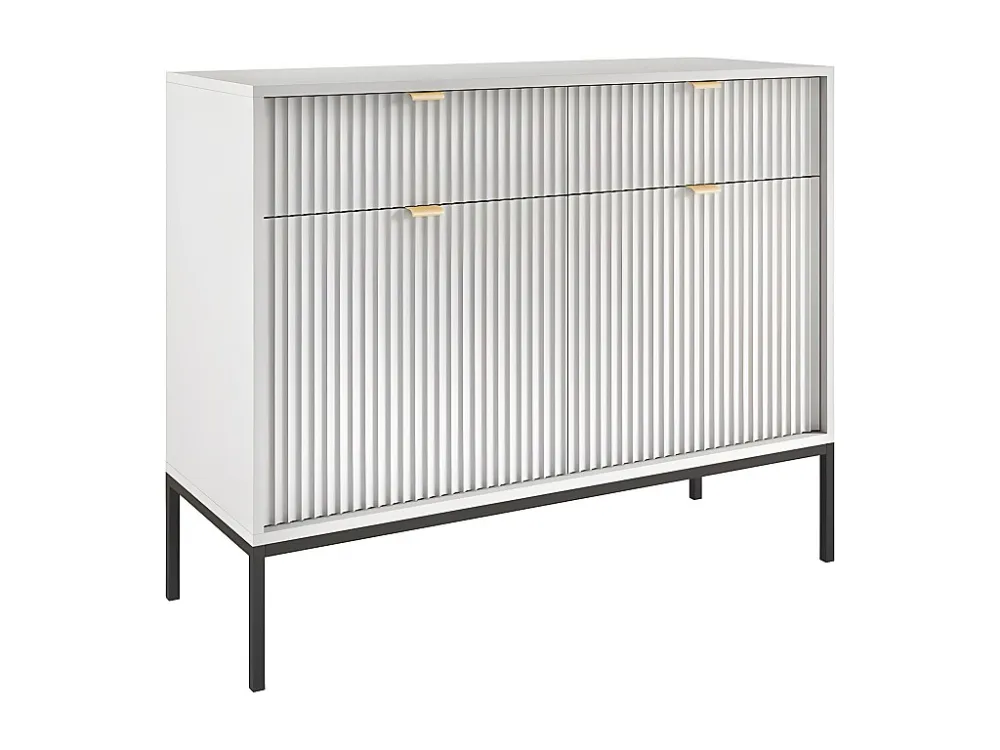Dressoir met 2 deuren en 2 laden - Grijs - LIOUBA - Koop nu eenvoudig en goedkoop online PASCAL MORABITO