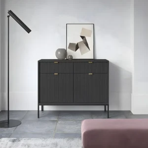 Dressoir met 2 deuren en 2 laden - Zwart - LIOUBA - Koop nu eenvoudig en goedkoop online PASCAL MORABITO