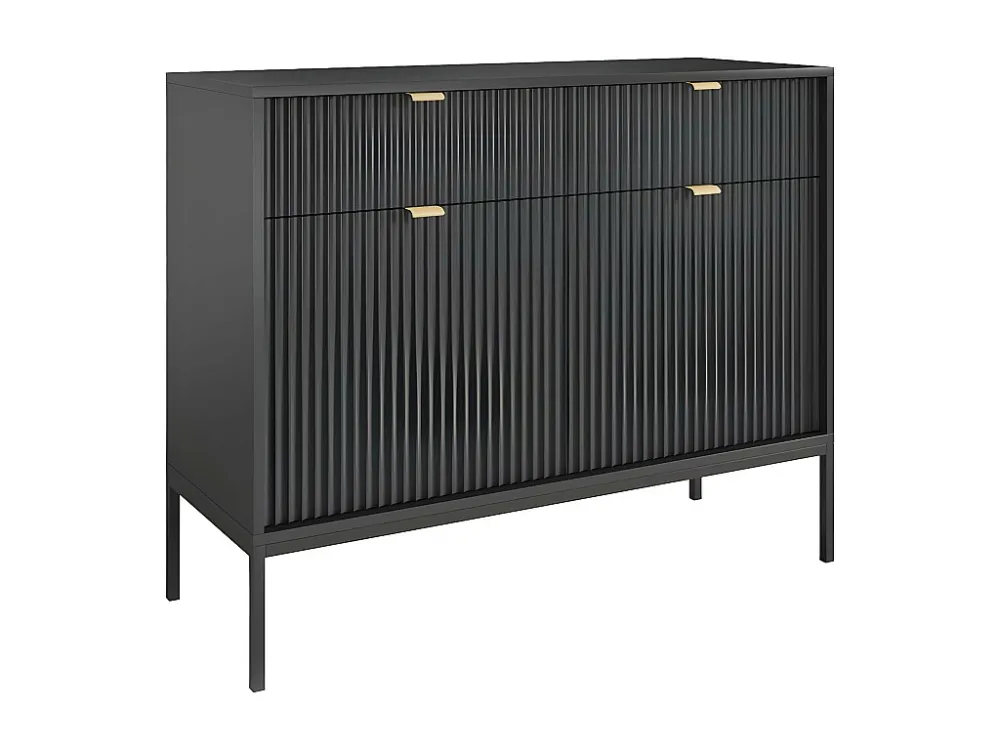 Dressoir met 2 deuren en 2 laden - Zwart - LIOUBA - Koop nu eenvoudig en goedkoop online PASCAL MORABITO