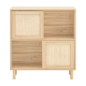 SoBuy Dressoir met 2 schuifdeuren Ladenkast Keukenmeubels Halmeubels Gelegenheidsmeubels Opbergmeubel voor entree, woonkam...