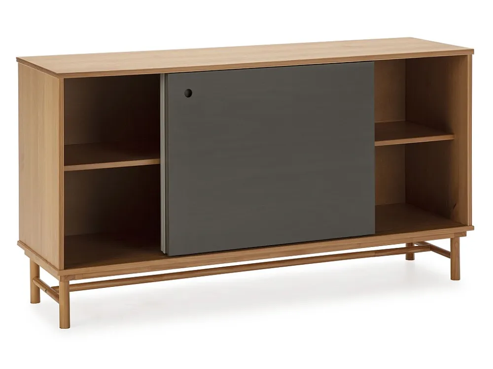 Dressoir Magnus 2 Schuifdeuren Grijs, Massief Hout, 140 cm Lengte VS Venta-stock