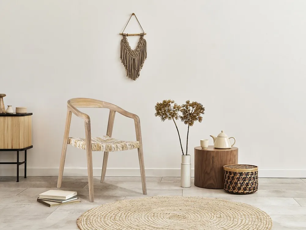 Set van 6 stoelen met armleuningen van teakhout - Licht naturel - JUNARIA