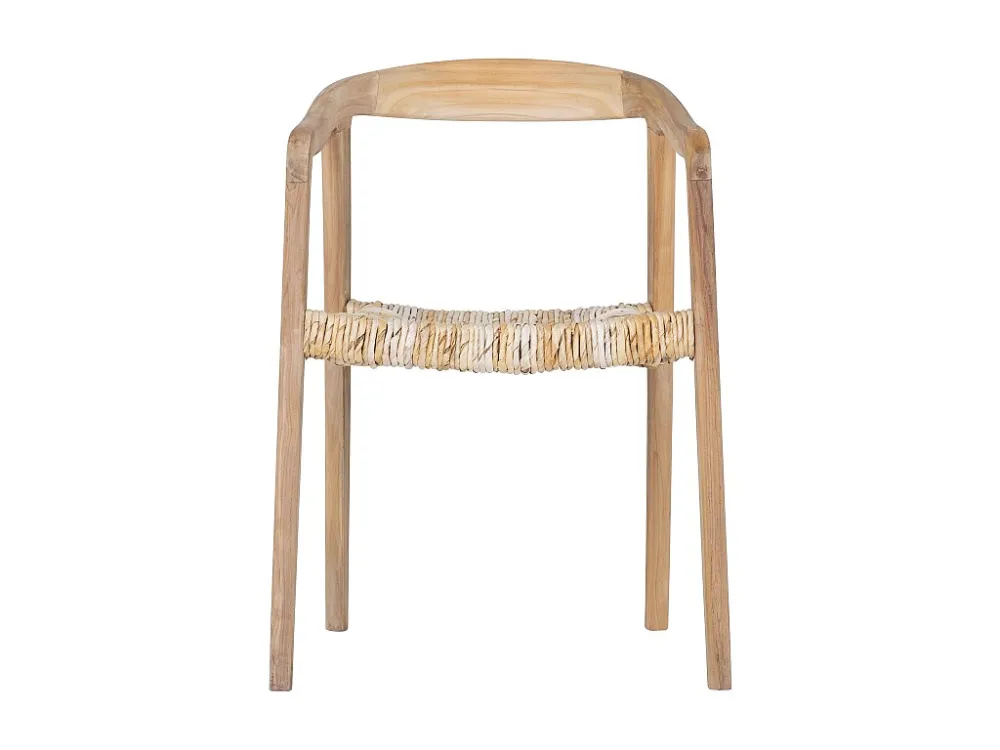 Set van 6 stoelen met armleuningen van teakhout - Licht naturel - JUNARIA