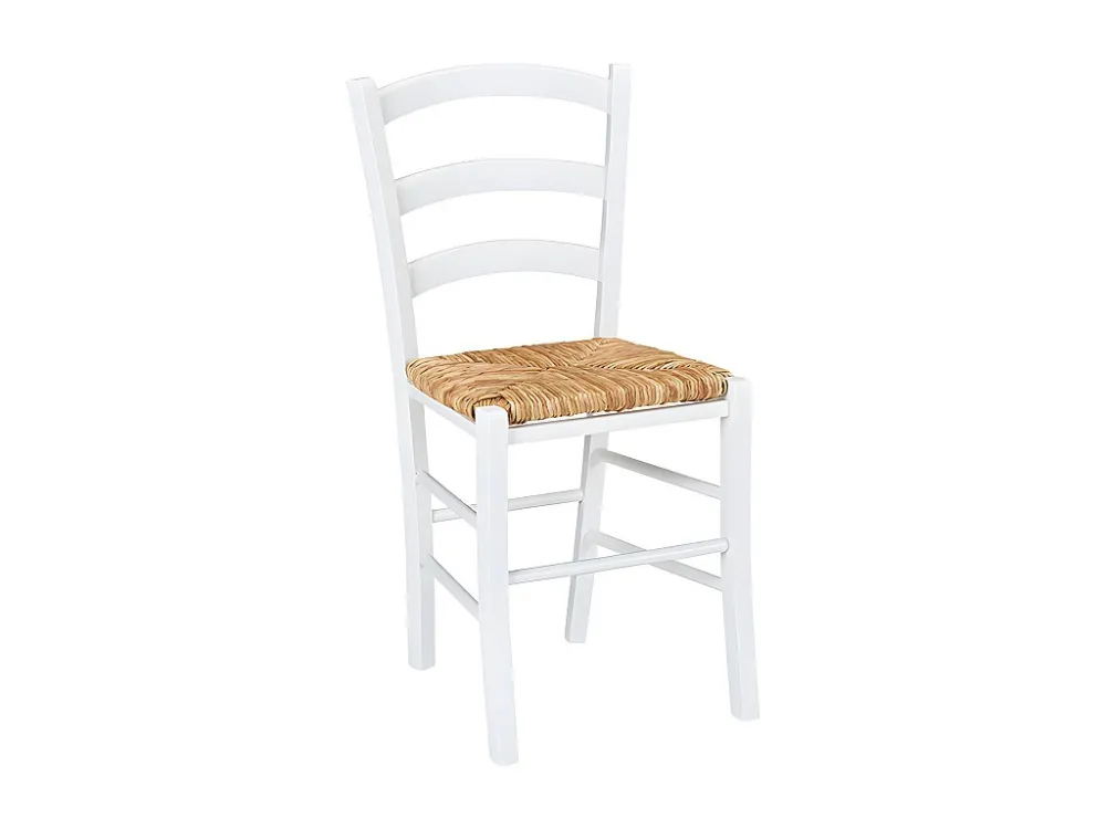 Set van 2 stoelen PAYSANNE - massief beuken wit , rijststro