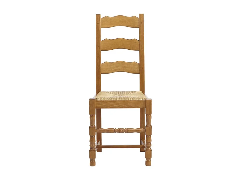Set van 2 stoelen SEGUIN - Massief beuken en zitting van roggestro