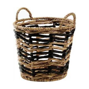 Waterhyacint mand met geometrisch patroon - 30 x 34 cm Calicosy