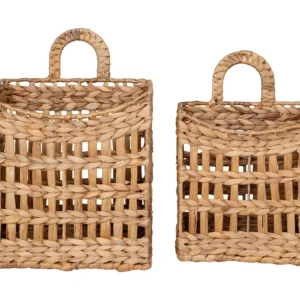 Lot de 2 Paniers Décoratifs de Rangement Cala, Marron, 20x30x42 cm, EPIKASA