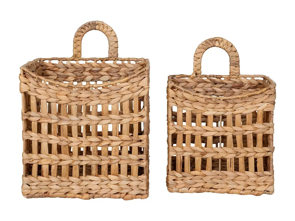Lot de 2 Paniers Décoratifs de Rangement Cala, Marron, 20x30x42 cm, EPIKASA