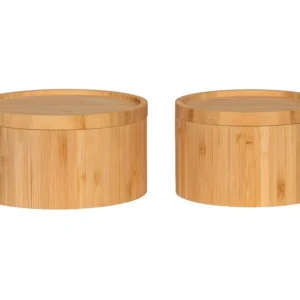 Lot de 2 Paniers Décoratifs de Rangement Chefalu, Marron, 15x15x8 cm, EPIKASA