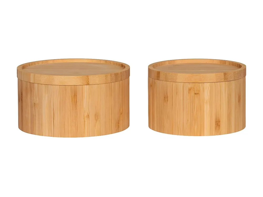 Lot de 2 Paniers Décoratifs de Rangement Chefalu, Marron, 15x15x8 cm, EPIKASA