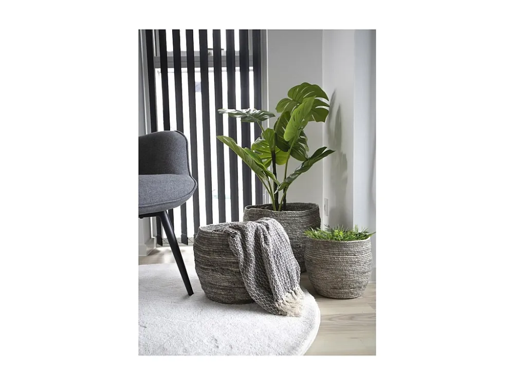 Lot de 3 Paniers Décoratifs de Rangement Tivoli, Marron, 33x33x30 cm, EPIKASA