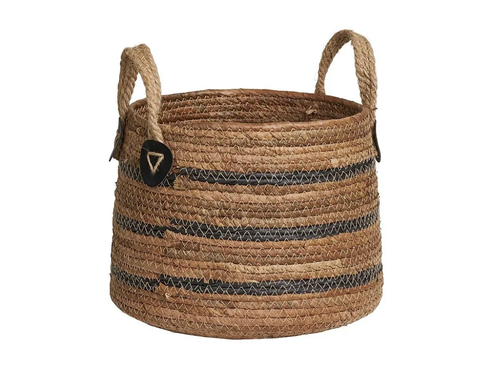 Set van 2 Opbergmanden Gras, Bruin, 39x39x28,5 cm, EPIKASA