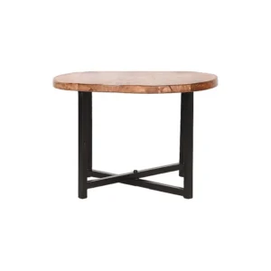 LABEL51 Bijzettafel Dex - Rough - Mangohout - Rond - 60 cm