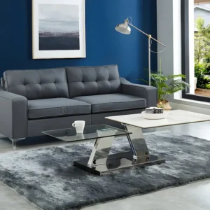 Salontafel met draaibladen OXANA - Gehard glas - Koop nu Maison Céphy