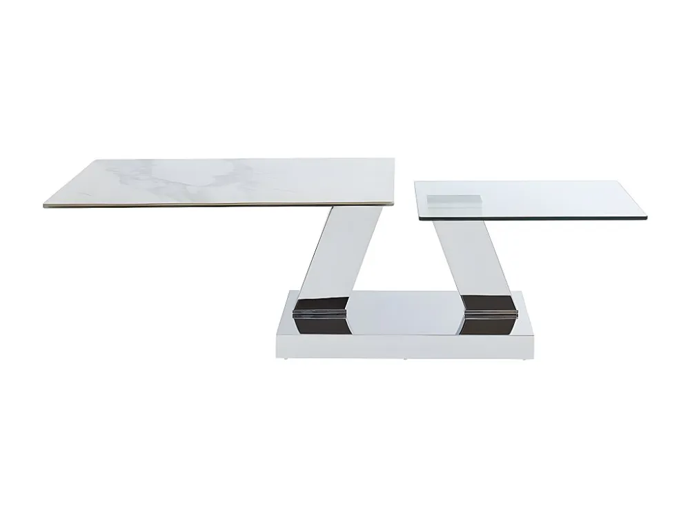 Salontafel met draaibladen OXANA - Gehard glas - Koop nu Maison Céphy