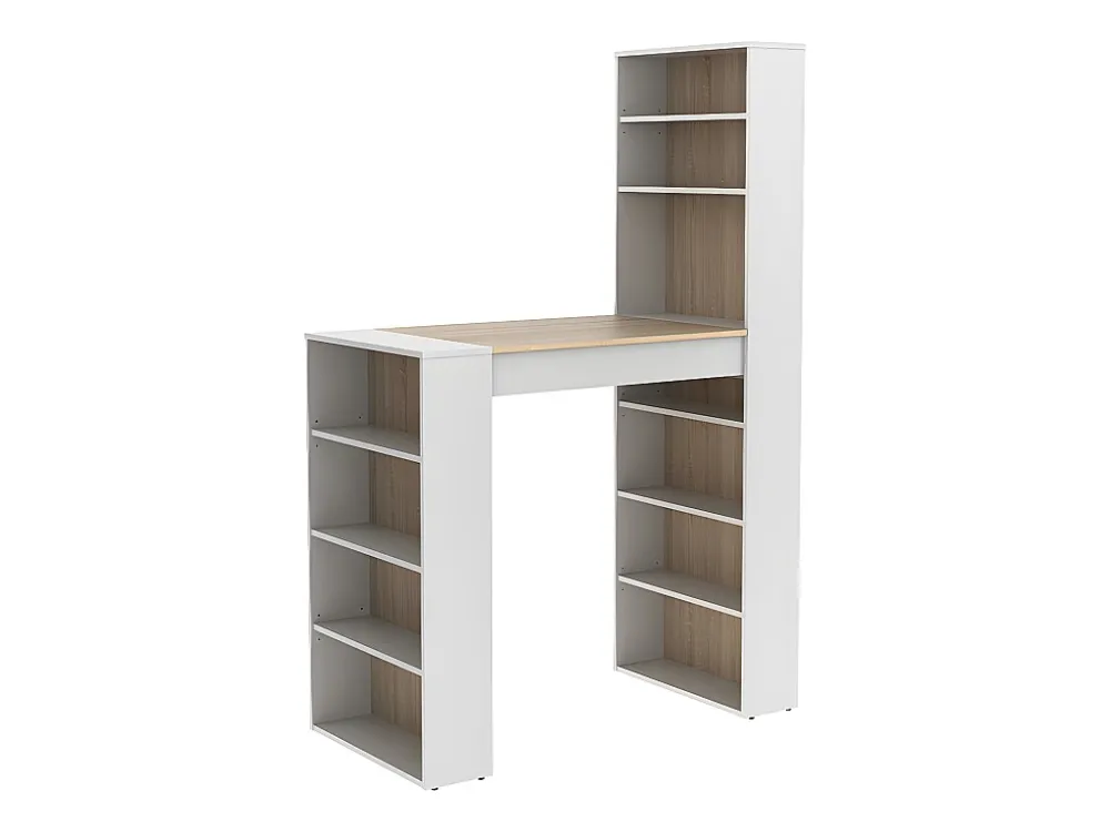Barmeubel met opbergruimtes - MDF - Naturel en wit - SKARN - Koop nu goedkoop online