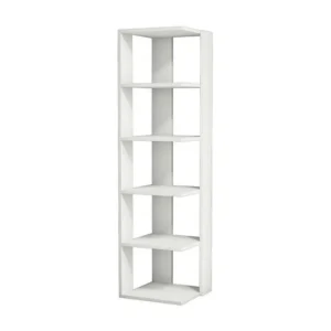 Boekenkast Corner - Wit - 41,8x41,8x160,8 cm - EPIKASA