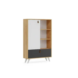 Boekenkast Pera - Eik - 90x30x140 cm - EPIKASA