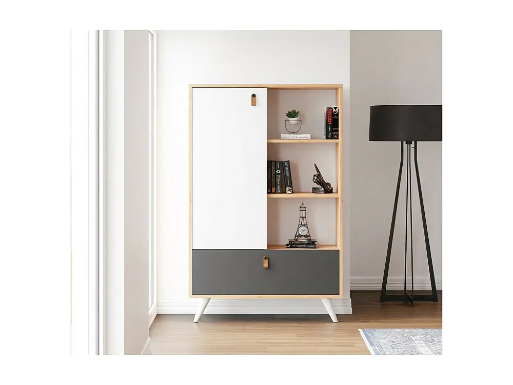 Boekenkast Pera - Eik - 90x30x140 cm - EPIKASA