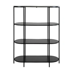 Boekenkast Vita, Zwart, 85x36x111 cm, EPIKASA