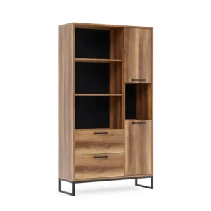 Boekenkast Yukon - Walnoot - 99,5x35x180 cm - EPIKASA