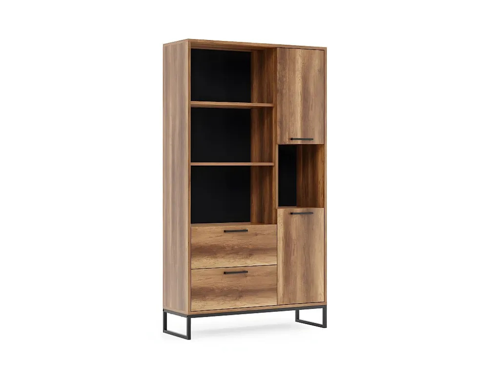 Boekenkast Yukon - Walnoot - 99,5x35x180 cm - EPIKASA
