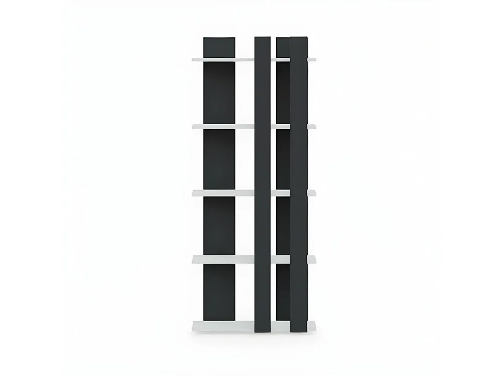 Tiny Boekenkast, Antrachiet, Wit, 75x20x180 cm, EPIKASA