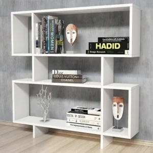 Hera Boekenkast, Wit, 100x22x111 cm, EPIKASA Homemania