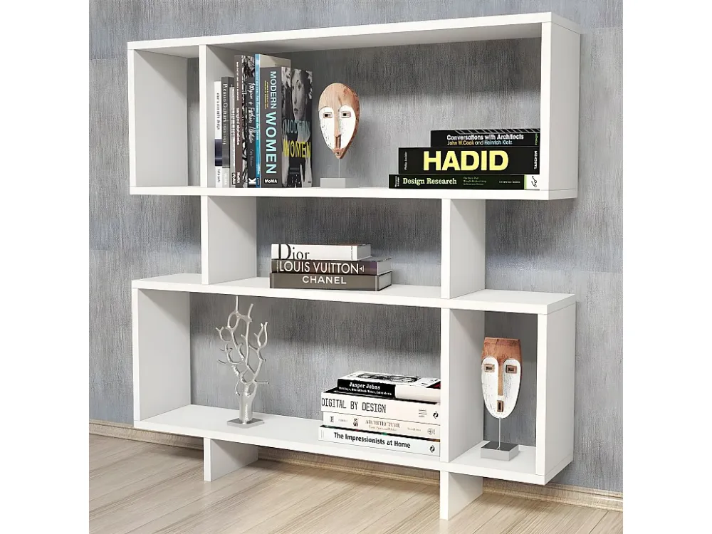 Hera Boekenkast, Wit, 100x22x111 cm, EPIKASA Homemania