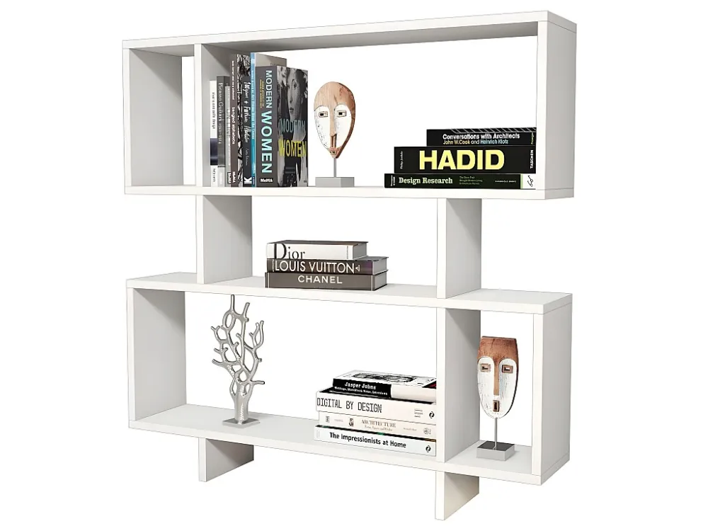 Hera Boekenkast, Wit, 100x22x111 cm, EPIKASA Homemania
