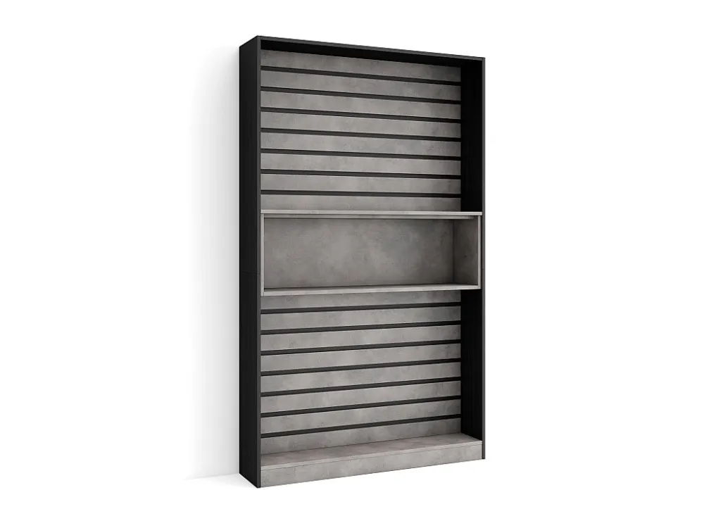 Boekenkast, Boekenplank, 110x186x25cm, Woonkamer, Eetkamer, Bureau, Kantoorplank, Cement Skraut Home