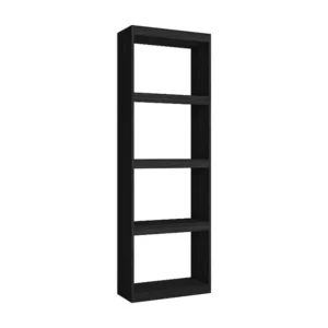 Library Shelf, Totem -model, 60x25x181cm, Woonkamer, hal, kantoor, Zwart, Noordse stijl Skraut Home