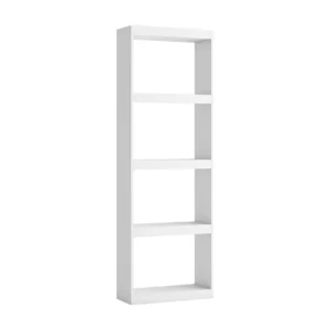 Library Shelf, Totem -model, 60x25x181cm, Woonkamer, hal, kantoor, Wit, Noordse stijl Skraut Home